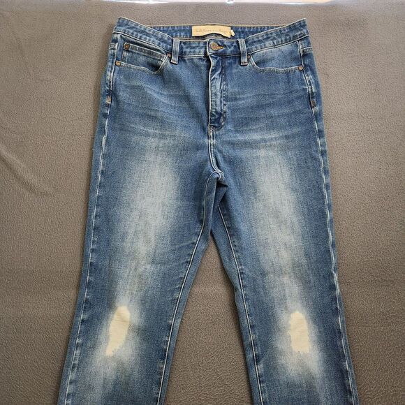 Soft Surroundings Women 12 High Rise Distressed Skinny Jeans - Picture 3 of 10